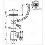 Сифон для мойки Alcaplast A447P-DN50/40 Сифон для мойки Alcaplast A447P-DN50/40